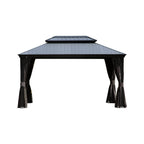 12' x 16' Hardtop Gazebo with Double Roof & Drainage Gutters