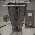 12' x 16' Hardtop Gazebo with Double Roof & Drainage Gutters