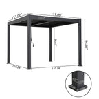 Byron 10' x 10' Adjustable Louvered Pergola